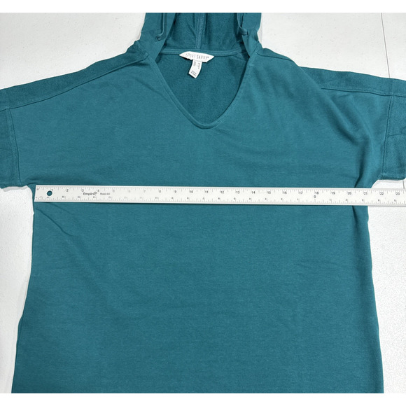 Sport Savvy French Terry Short Sleeve Hooded Pullover Sweatshirt Top XS A516233 - Picture 6 of 11